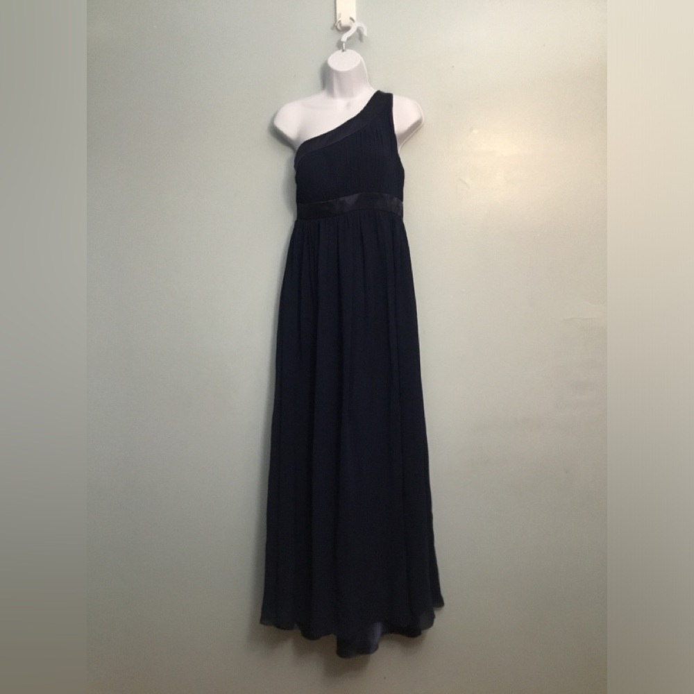 Bari Jay One-Shoulder Navy Dress - Picture 2 of 14